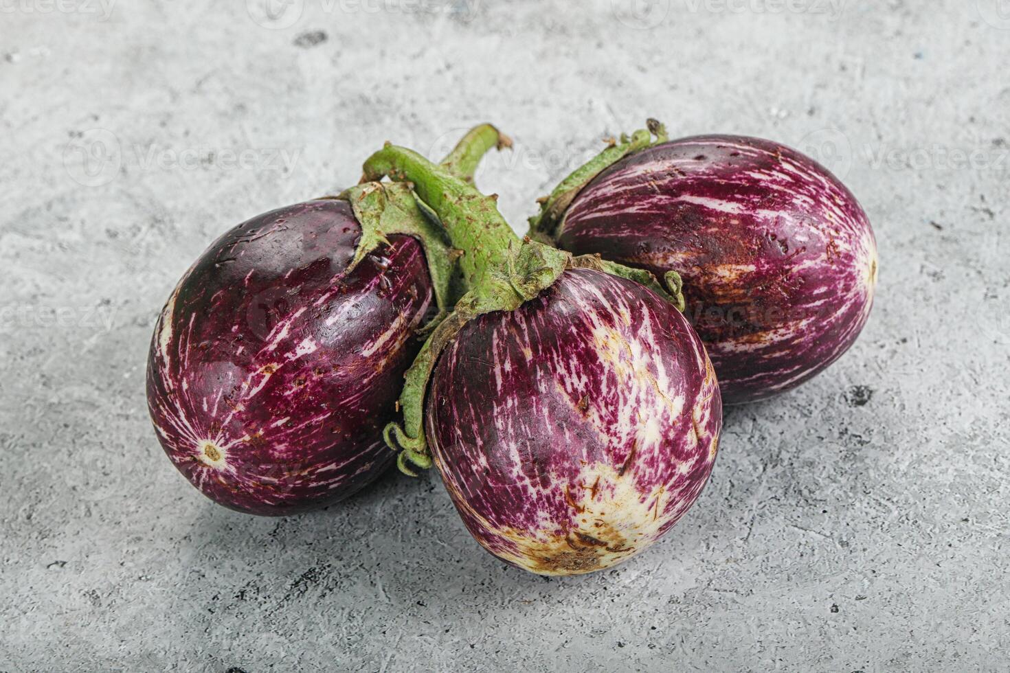 Raw ripe asian small eggplant photo