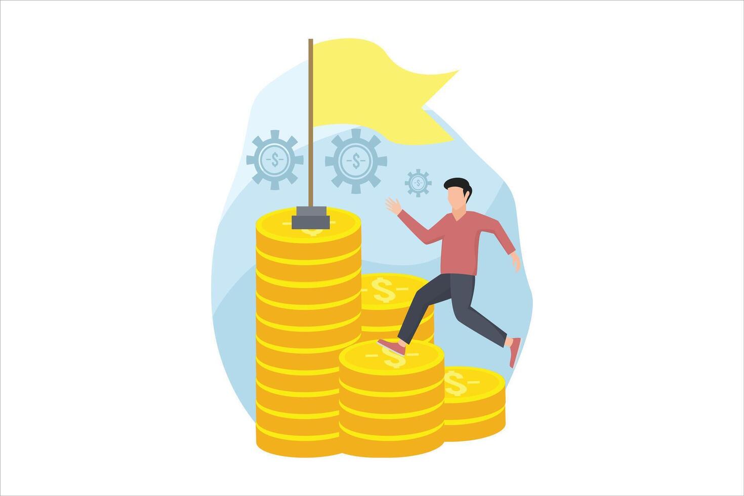 Finance Business Flat Design Illustration vector