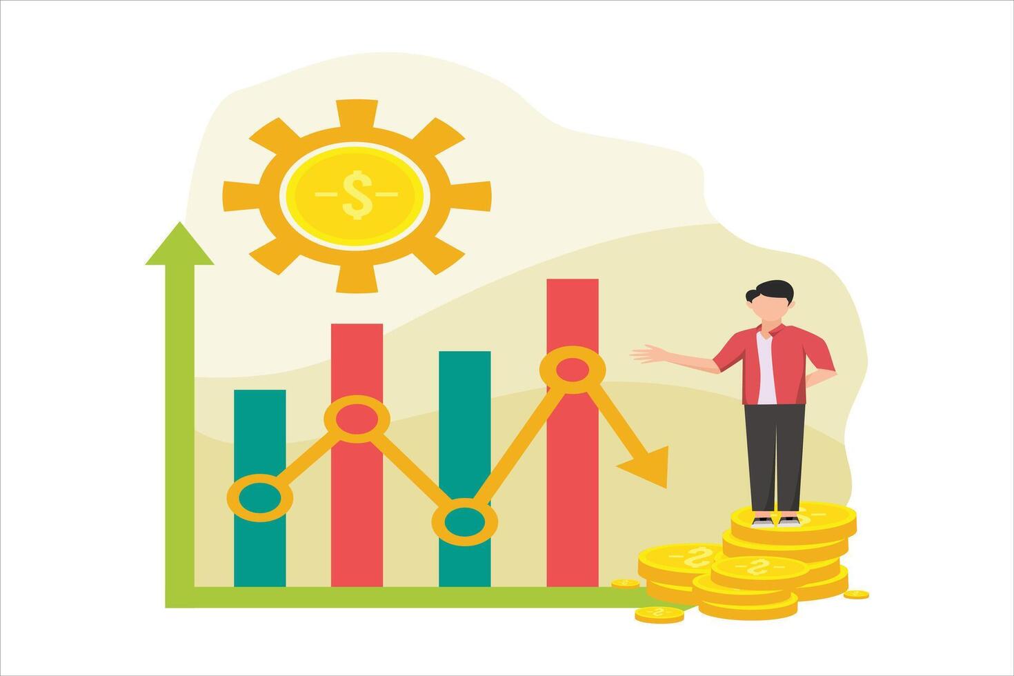 Finance Business Flat Design Illustration vector