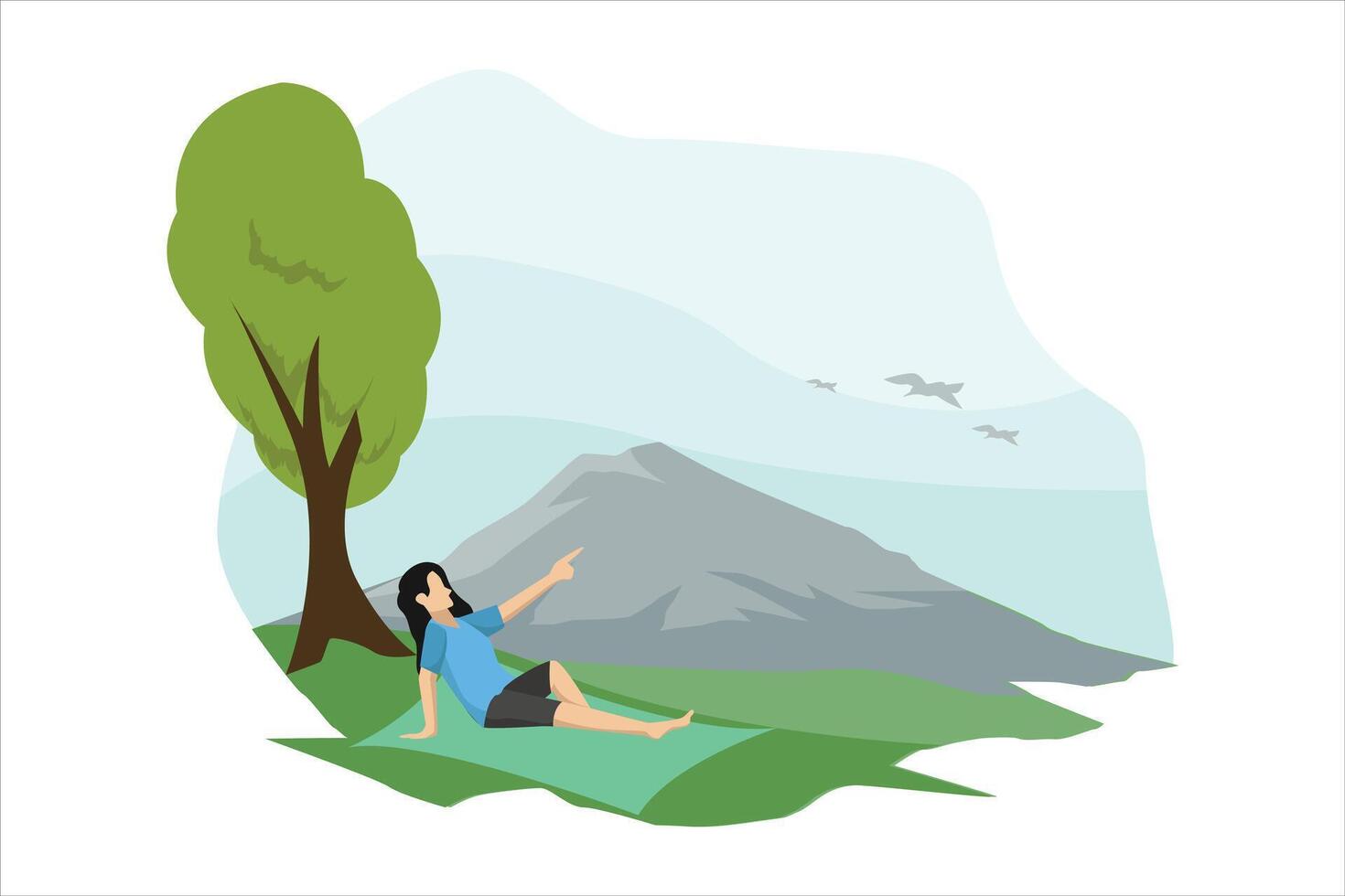 Weekend Activity Flat Illustration Design vector