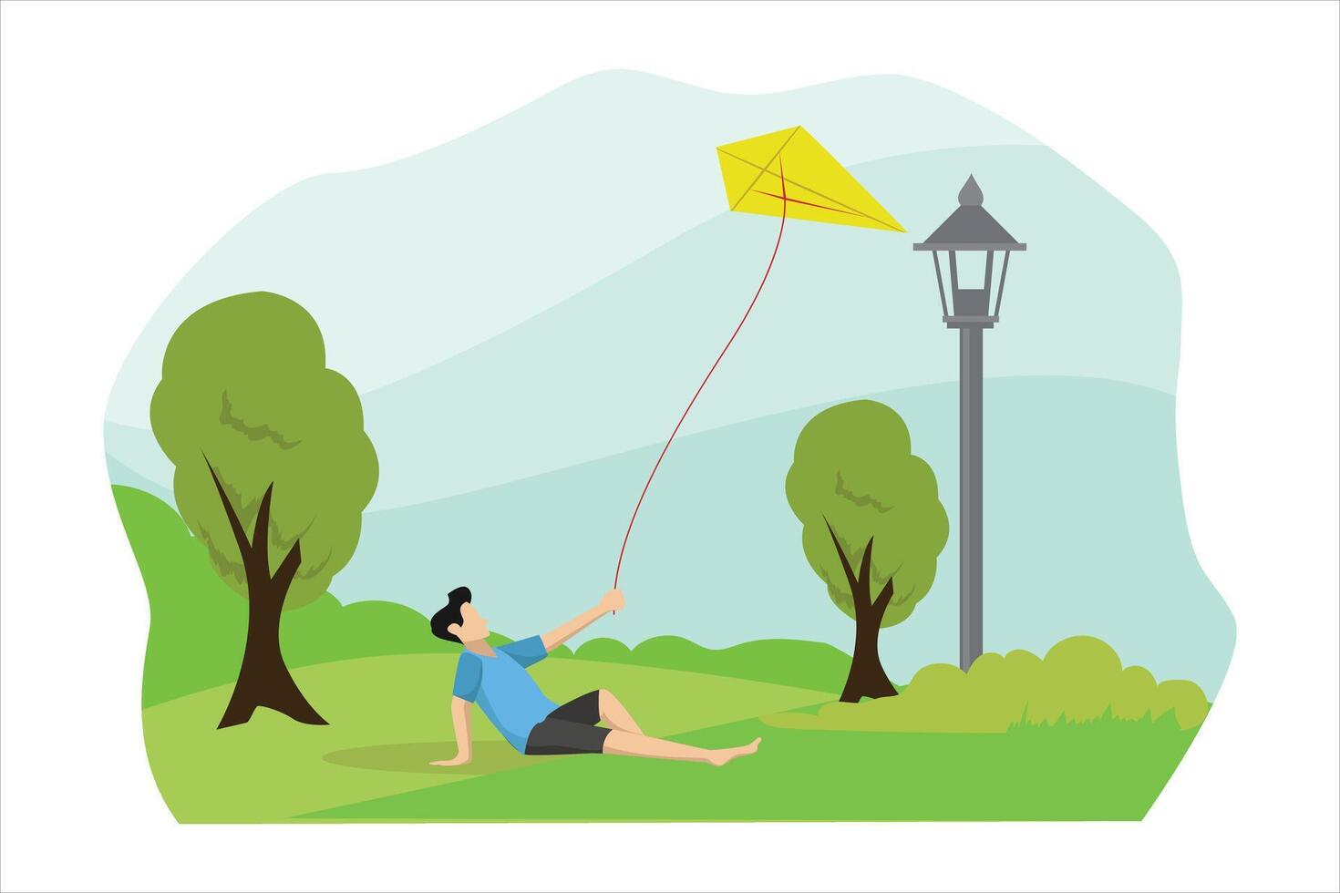 Weekend Activity Flat Illustration Design vector