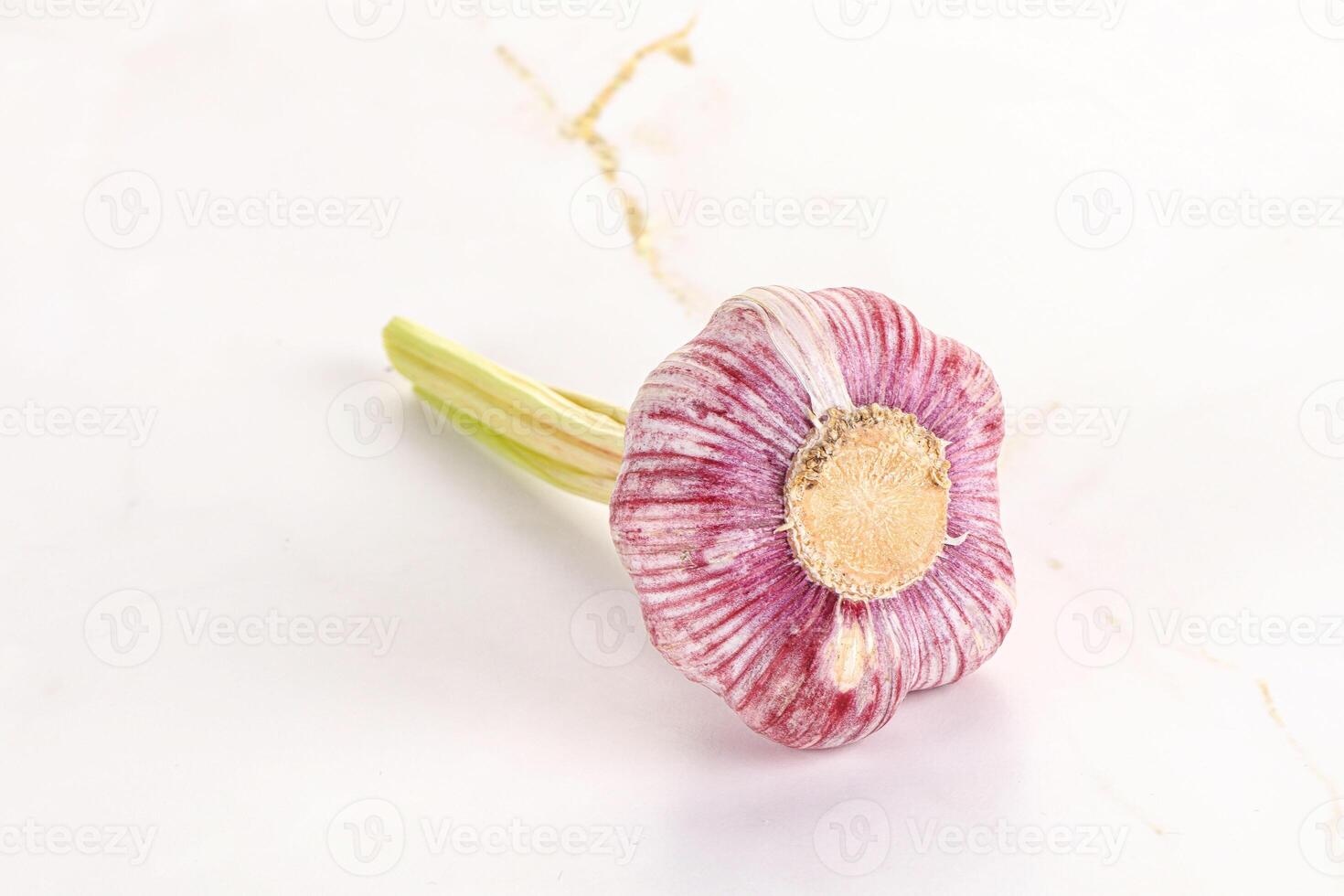 Young fresh garlic for cooking photo