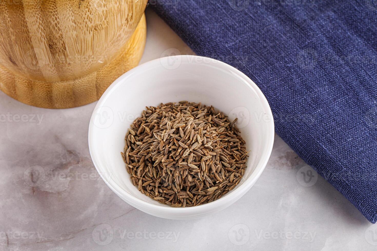 Zeera seeds in the bowl photo