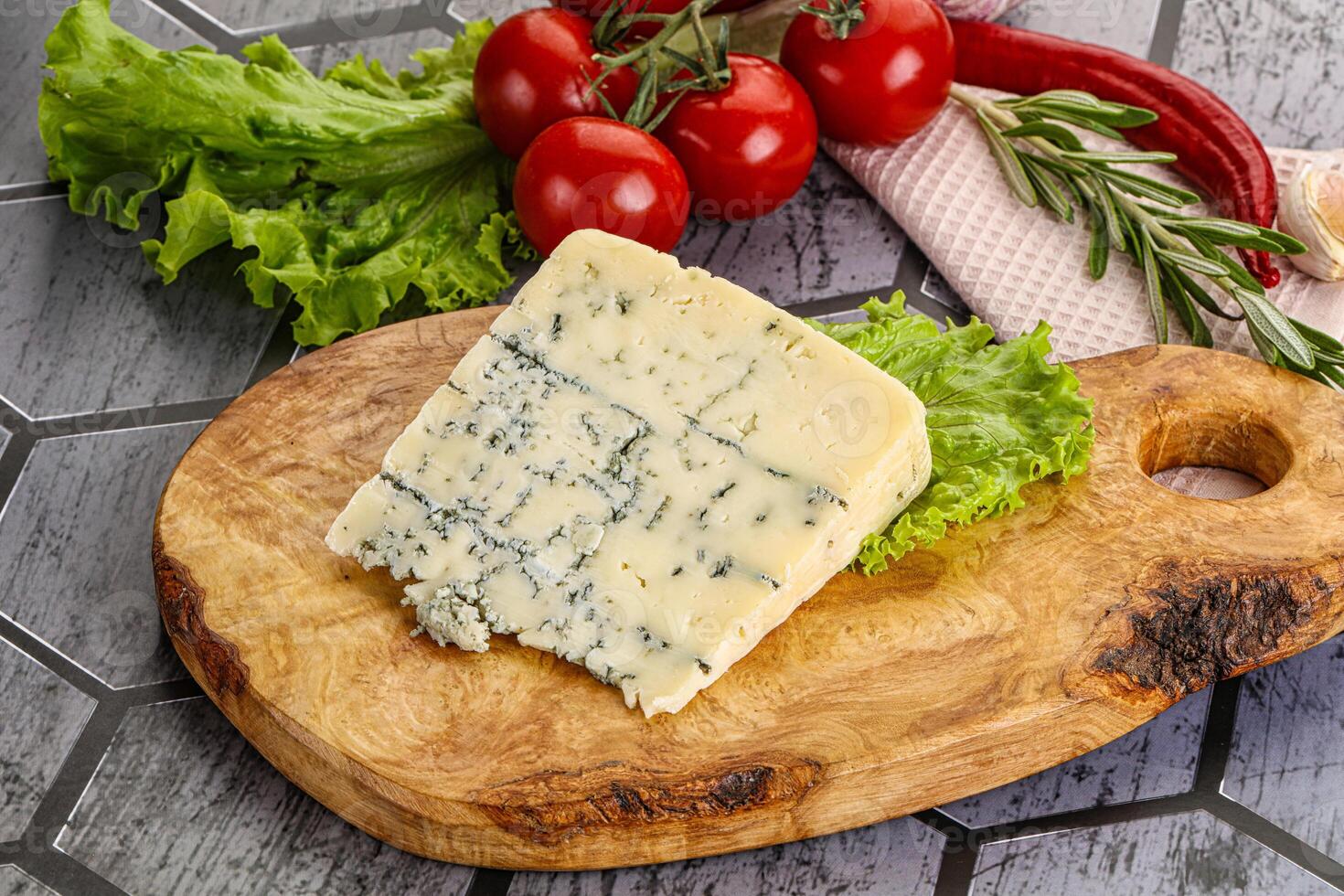 Gourmet blue cheese with mold photo