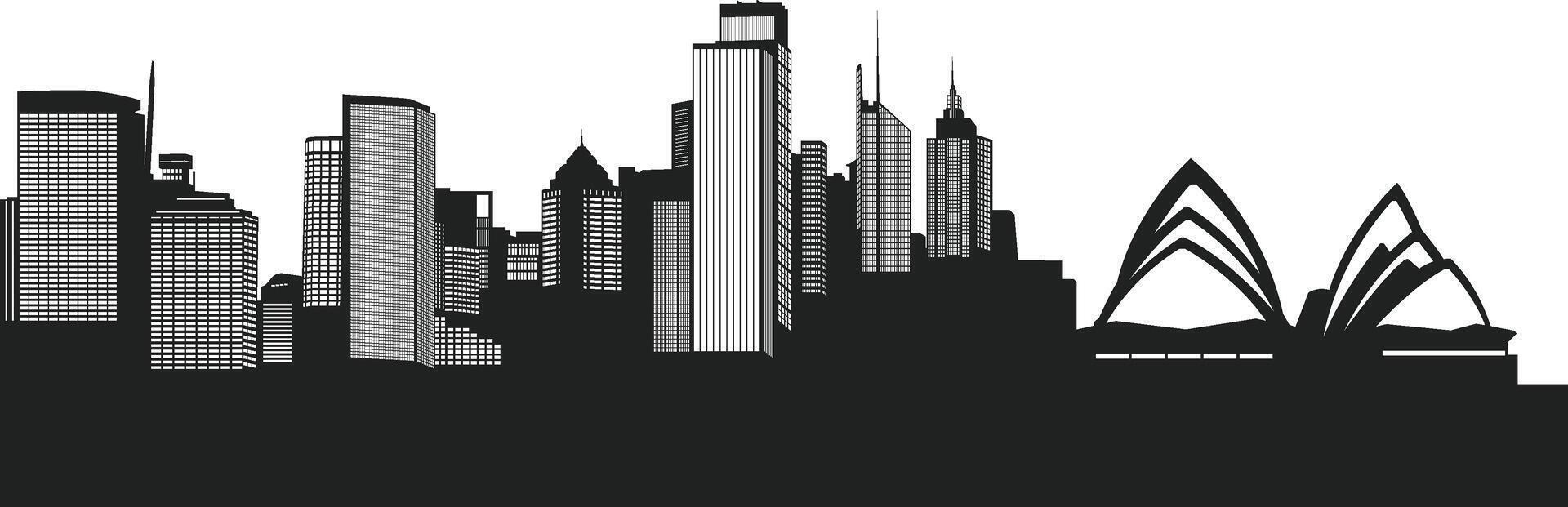 Sydney city skyline silhouette vector