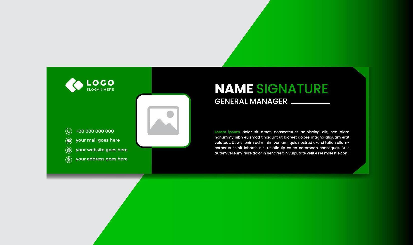 Unique Modern Email Signature Design template. Email signature template design banner Business e signature clean professional design vector