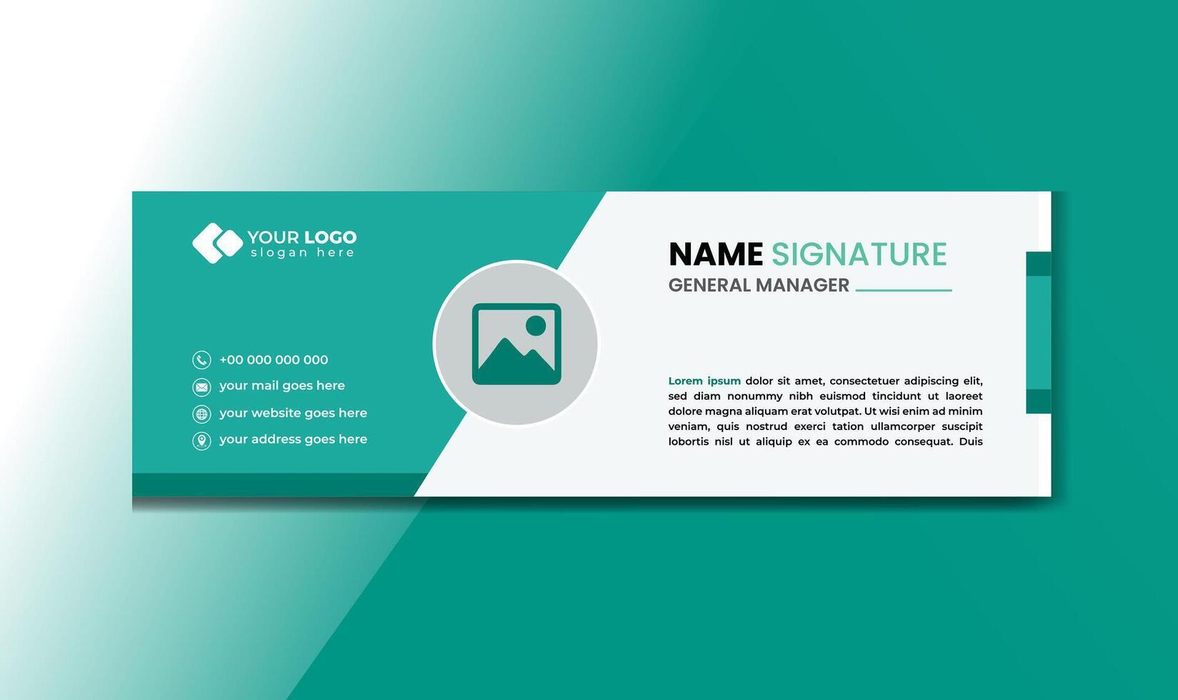 Unique Modern Email Signature Design template. Email signature template design banner Business e signature clean professional design vector