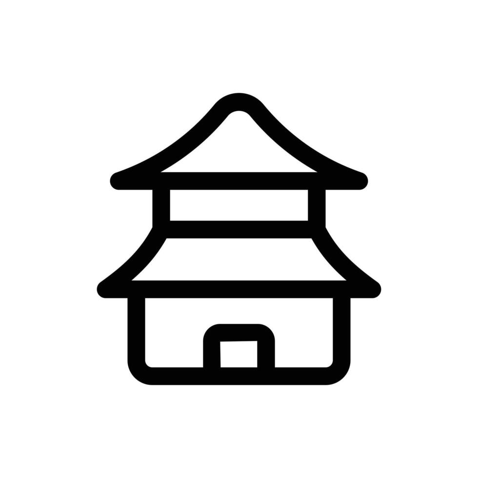 Simple Pagoda icon. The icon can be used for websites, print templates, presentation templates, illustrations, etc vector