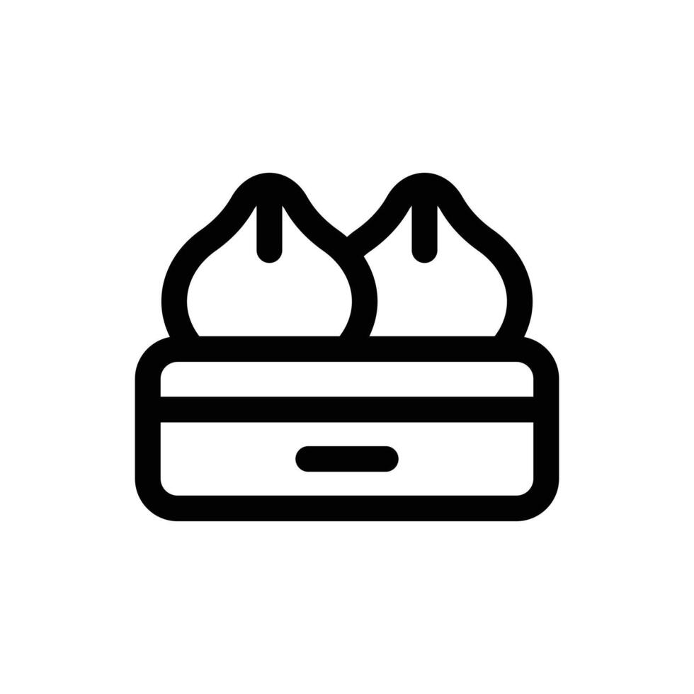 Simple Dumpling icon. The icon can be used for websites, print templates, presentation templates, illustrations, etc vector