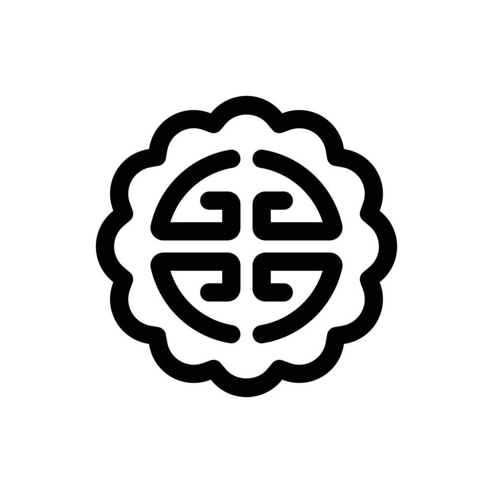 Simple Mooncake icon. The icon can be used for websites, print templates, presentation templates, illustrations, etc vector