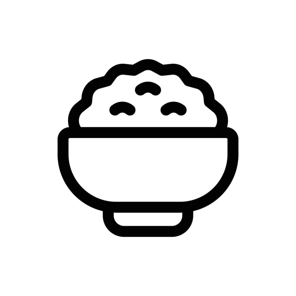 Simple Rice icon. The icon can be used for websites, print templates, presentation templates, illustrations, etc vector