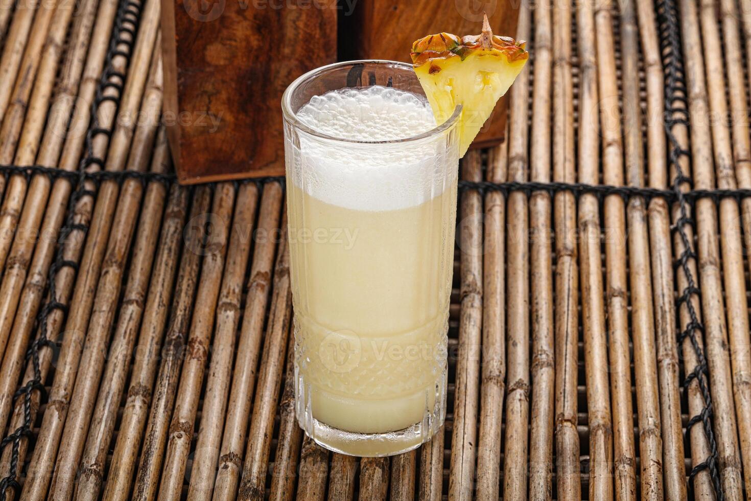 Pinacolada pineapple coctail with juice photo