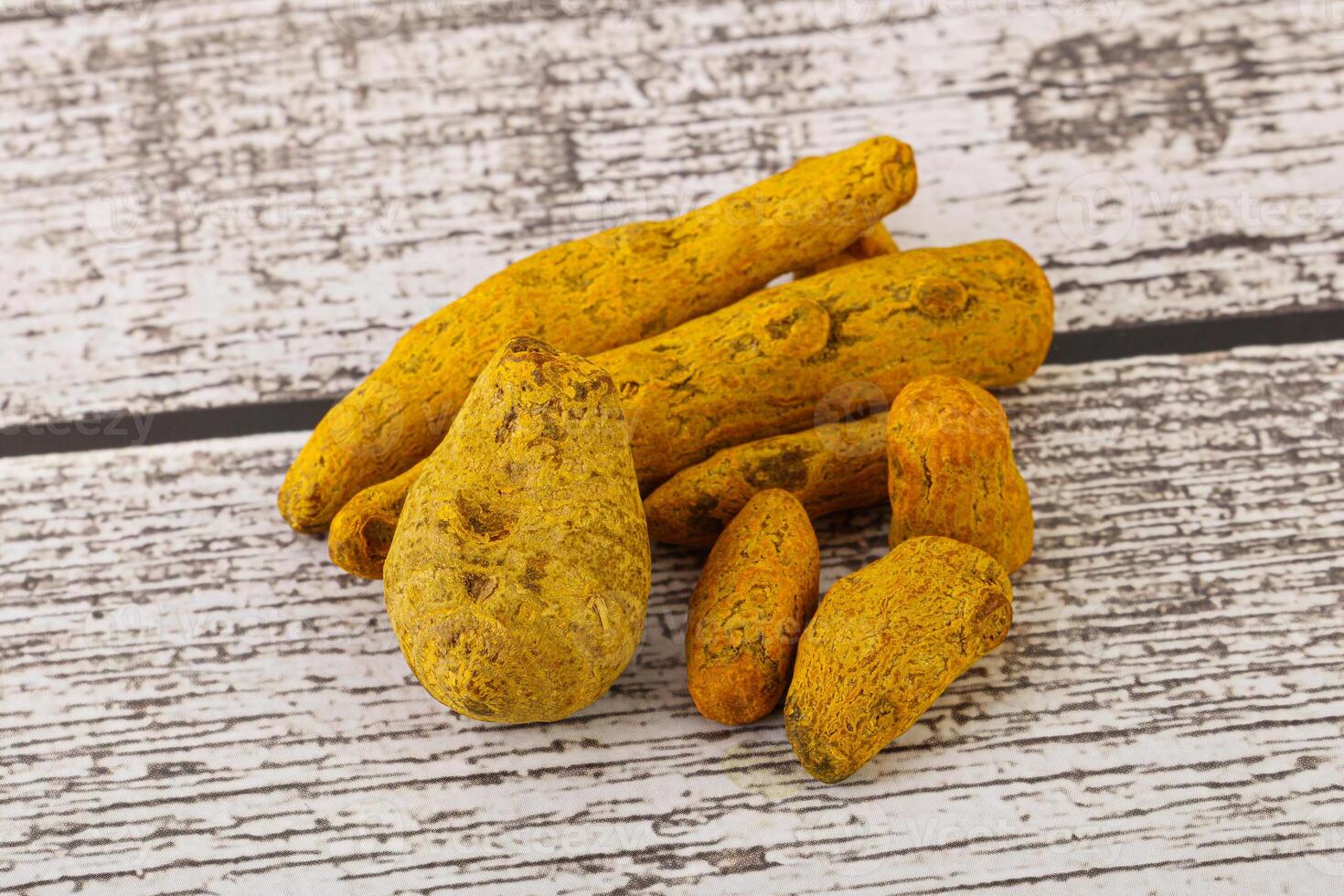 Indian spices - Turmeric root Curcuma photo