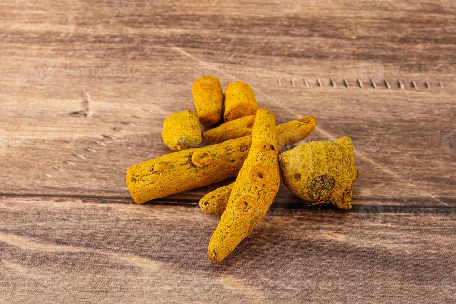 Indian spices - Turmeric root Curcuma photo