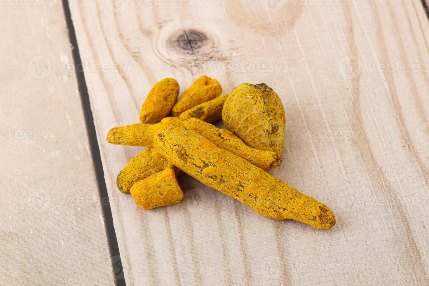 Indian spices - Turmeric root Curcuma photo