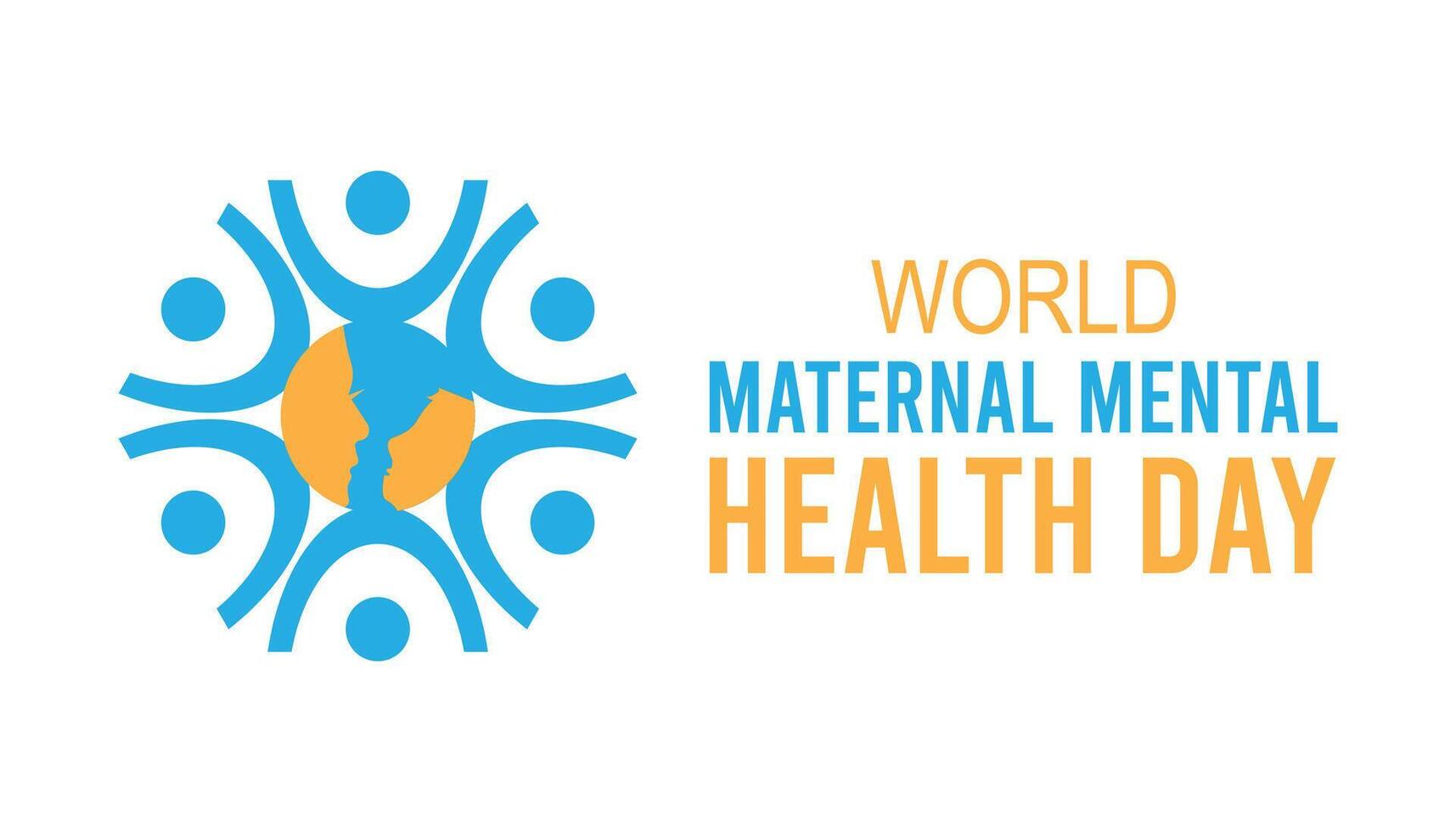 World Maternal Mental Health Day observed every year in May. Template for background, banner, card, poster with text inscription. vector