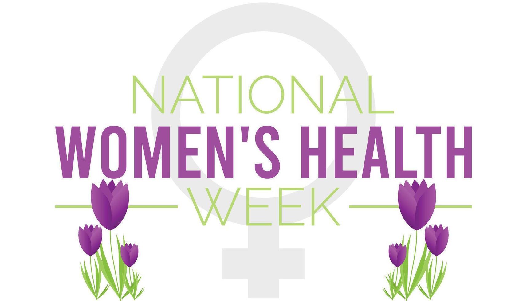 National Women's Health Week observed every year in May. Template for background, banner, card, poster with text inscription. vector