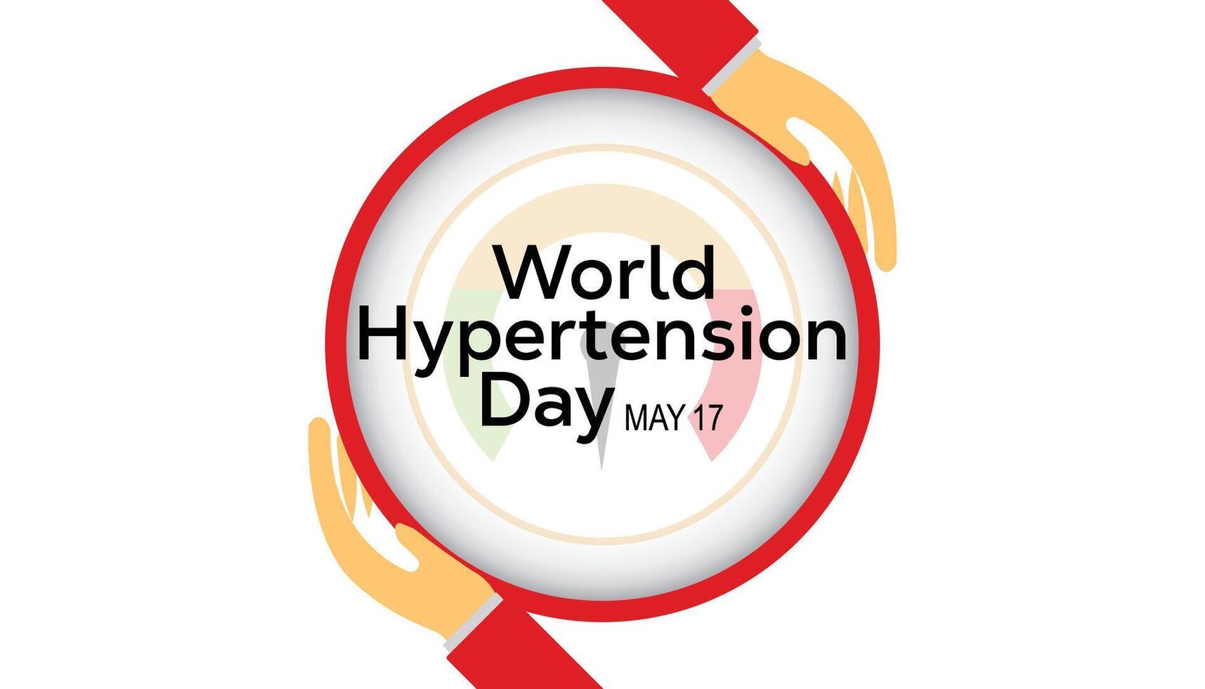 World Hypertension Day observed every year in May. Template for background, banner, card, poster with text inscription. vector