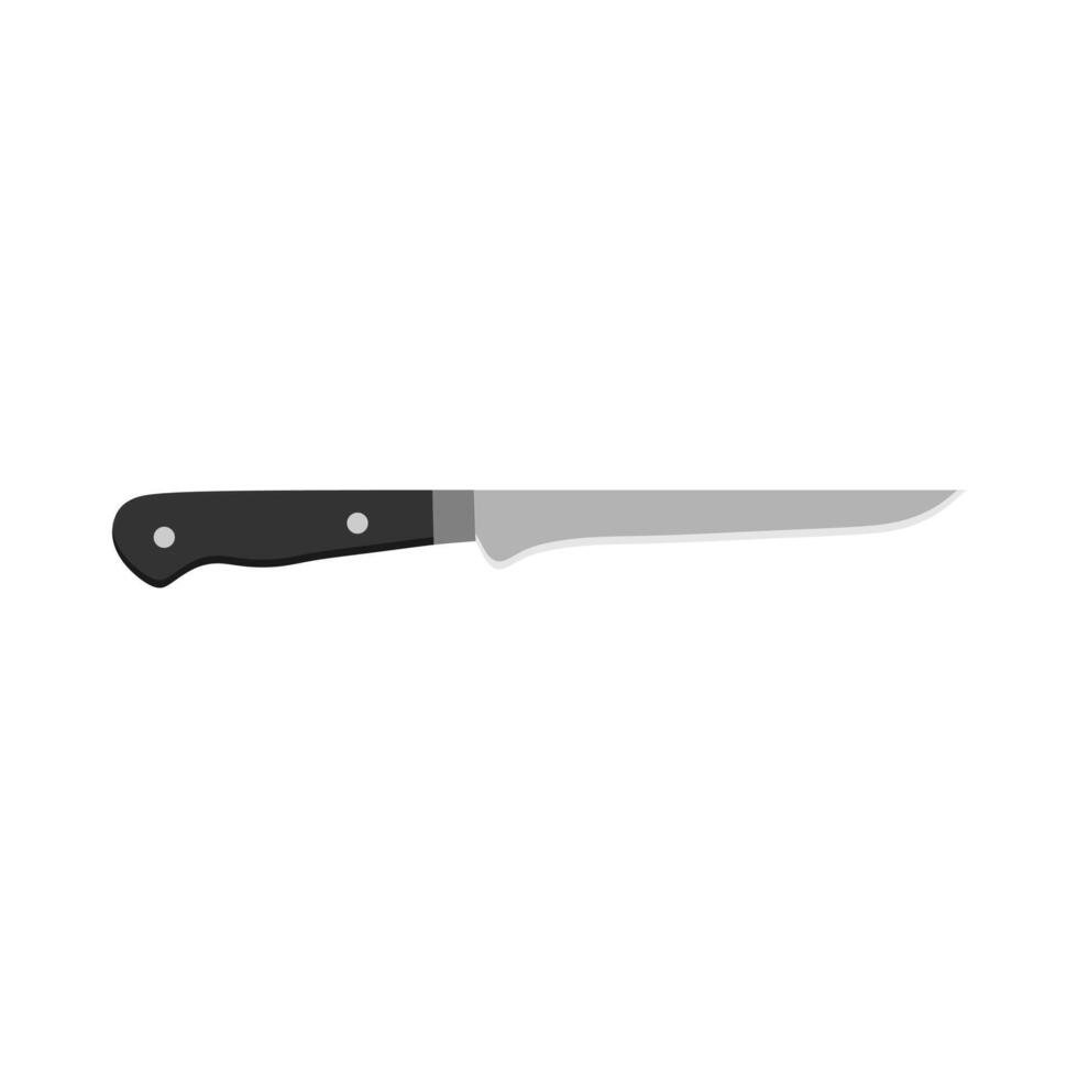 Boning Knife, kitchen knife flat design illustration. chef cutting hatchets cooking cutlery realistic kitchenware vector