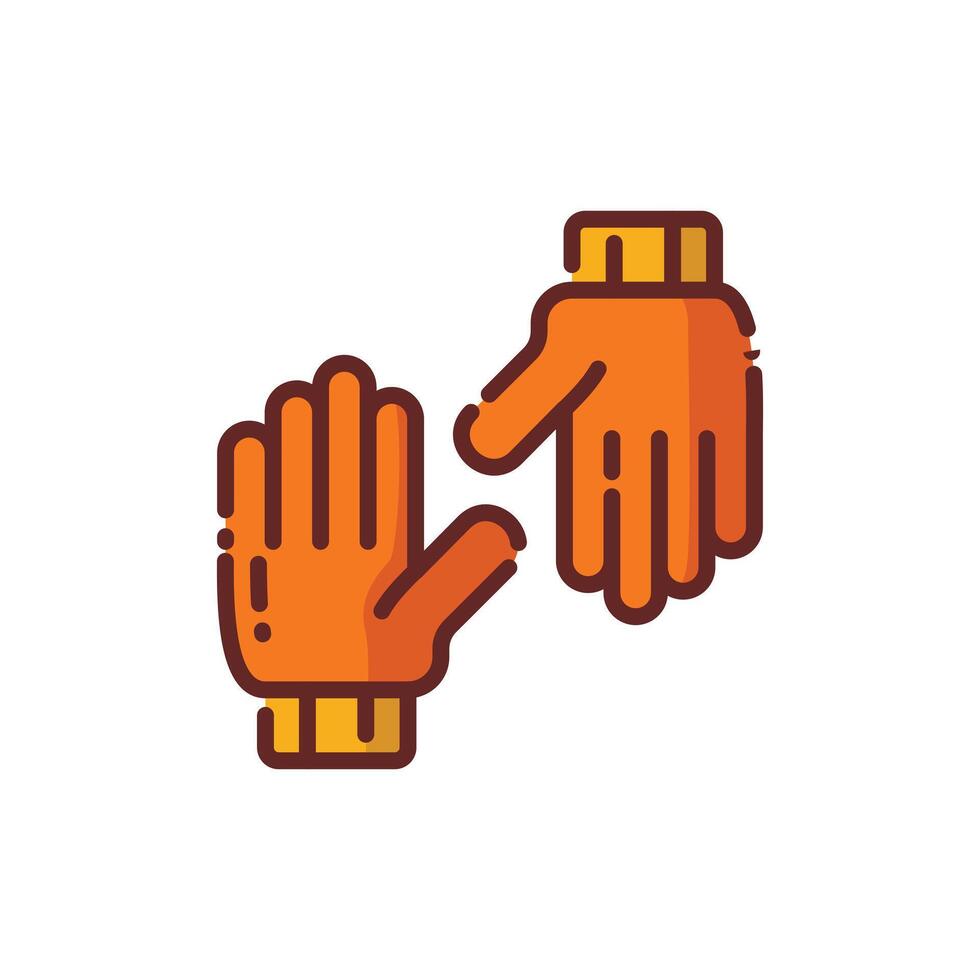 Gloves Lineal Icon - Autumn Season Icon Illustration Design vector