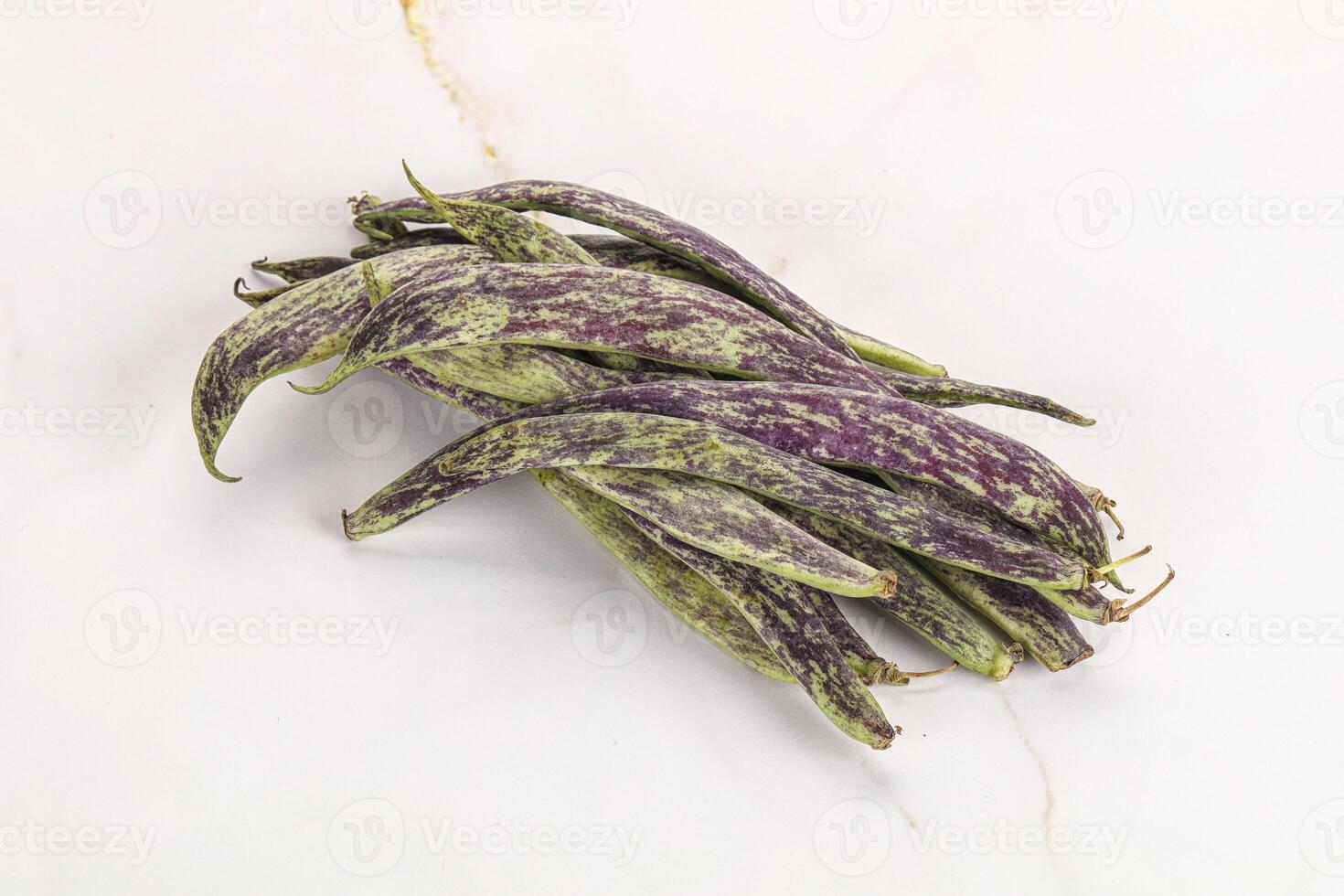 Raw green bean string heap photo