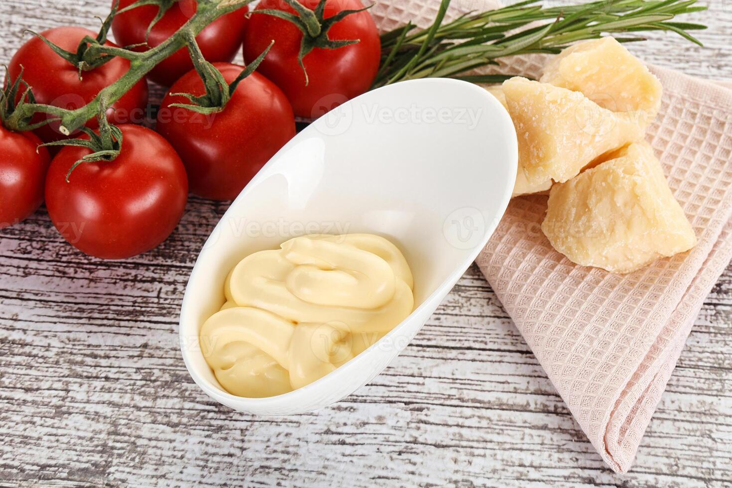 Cheese sauce in the bowl photo