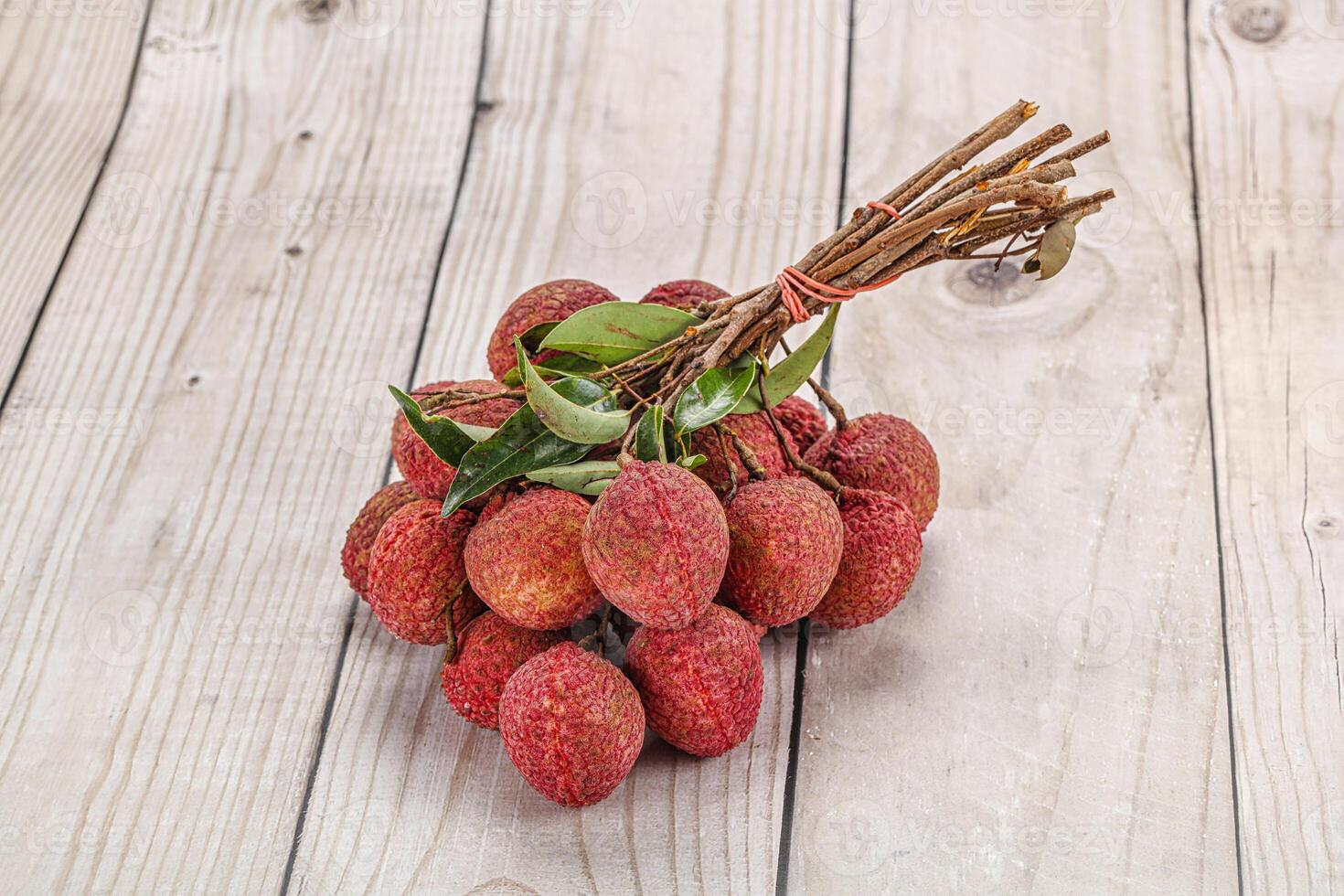 Sweet juicy tropical exotic lychee photo