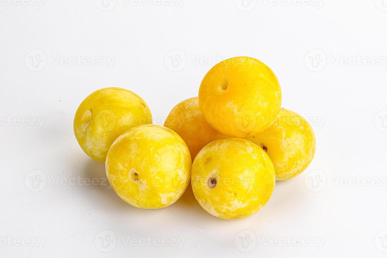 Yellow sweet plum heap fruit photo