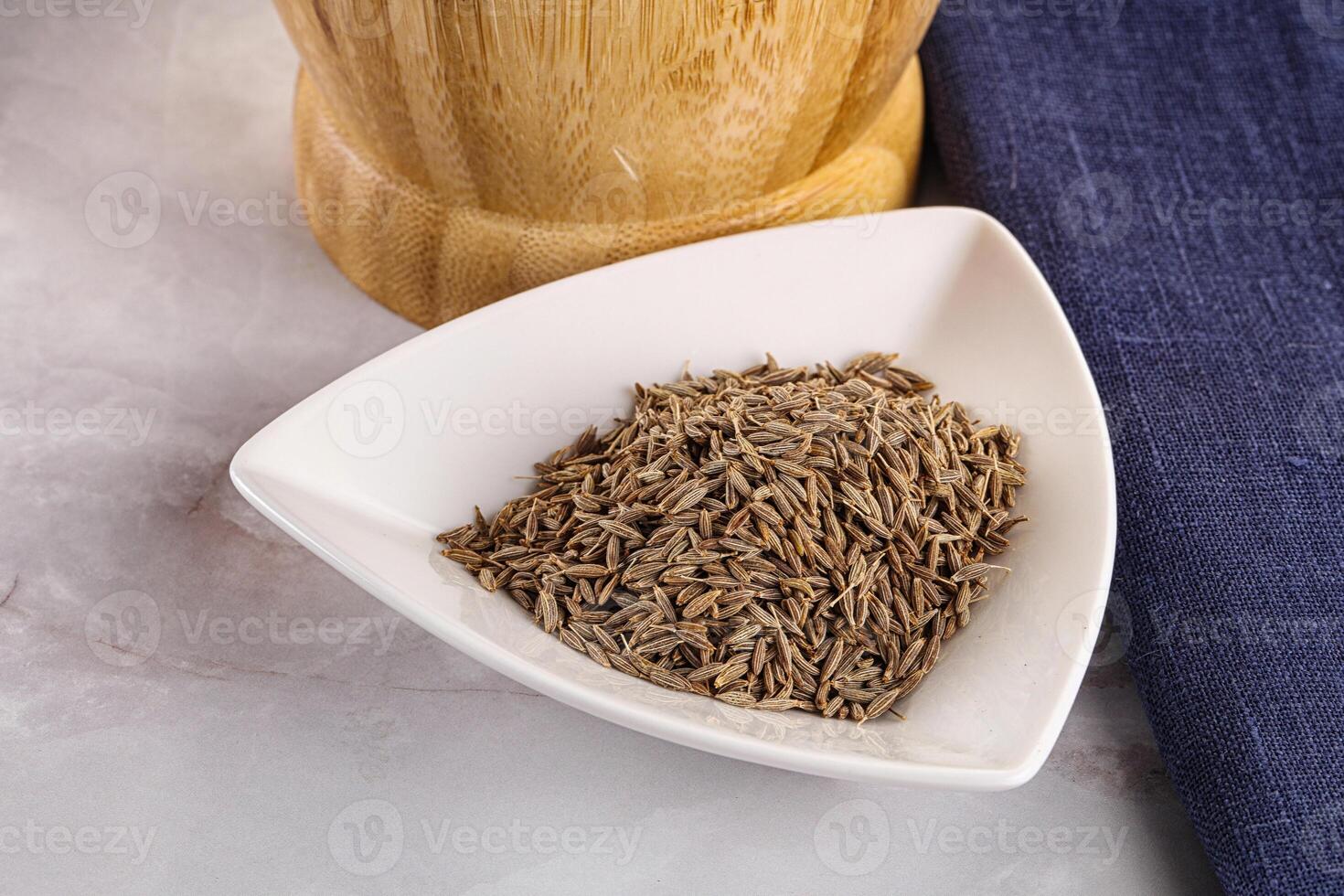 Zeera seeds in the bowl photo