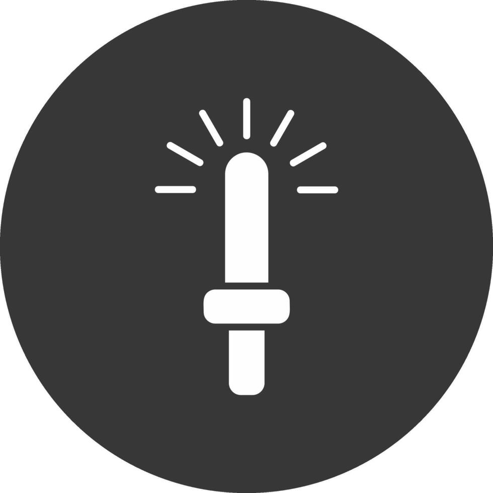 Light Stick Glyph Inverted Icon vector