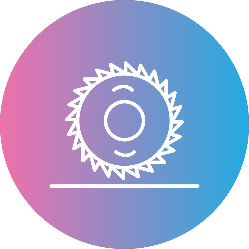 Circular Saw Line Gradient Circle Icon vector