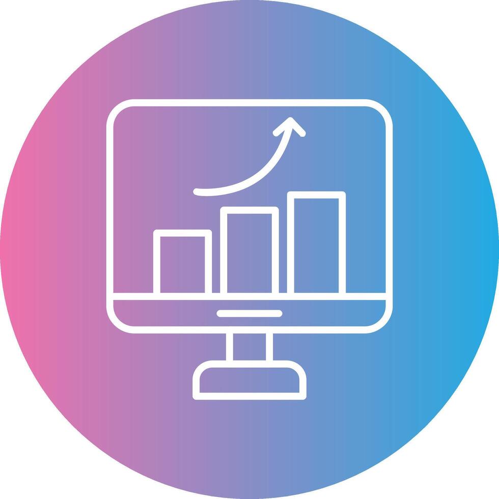Improvement Line Gradient Circle Icon vector