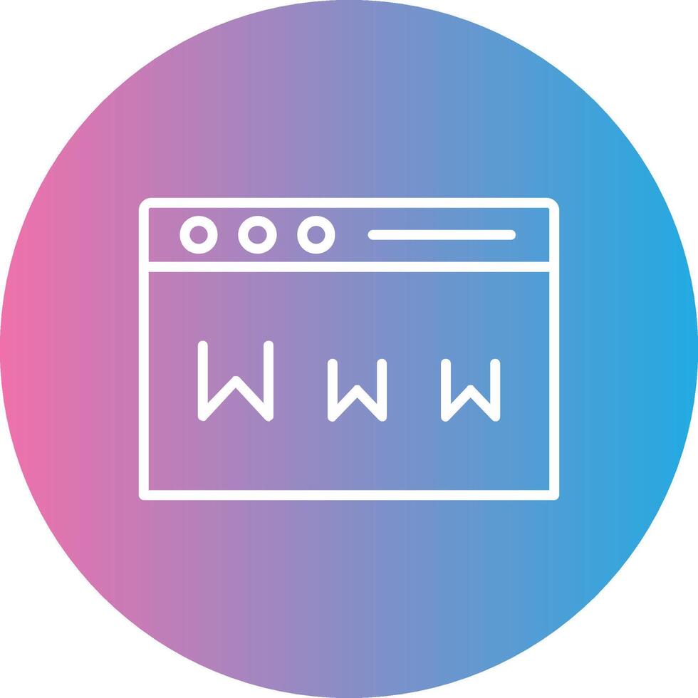 Www Line Gradient Circle Icon vector