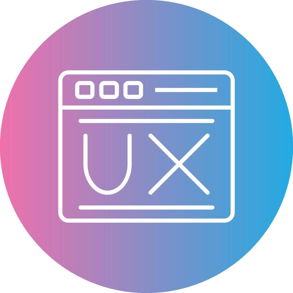 User Experience Line Gradient Circle Icon vector