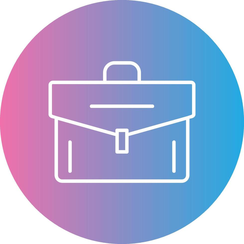 Portfolio Line Gradient Circle Icon vector