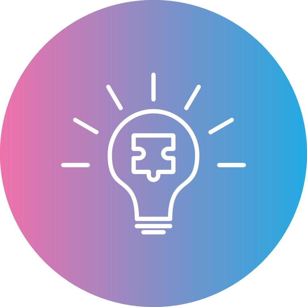 Solution Line Gradient Circle Icon vector