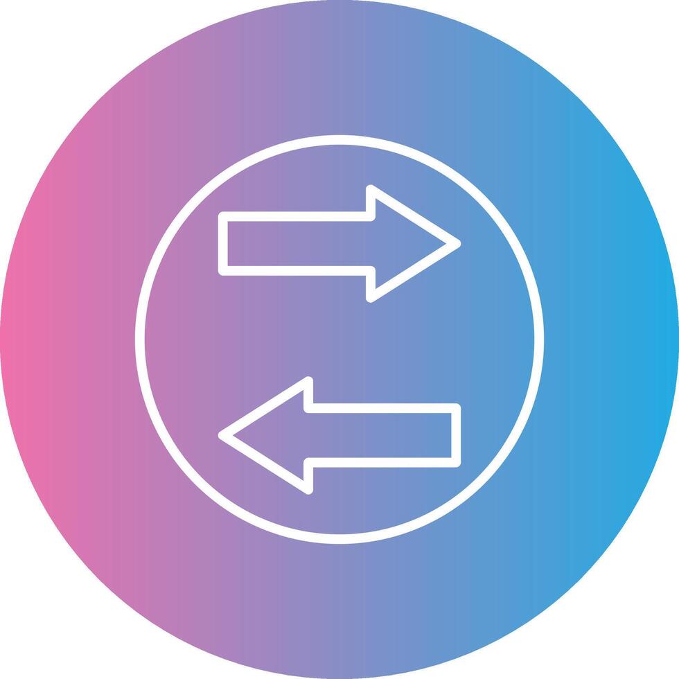 Database Transfer Line Gradient Circle Icon vector
