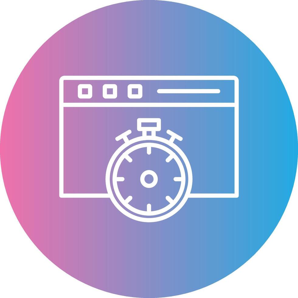 Fast Access Line Gradient Circle Icon vector