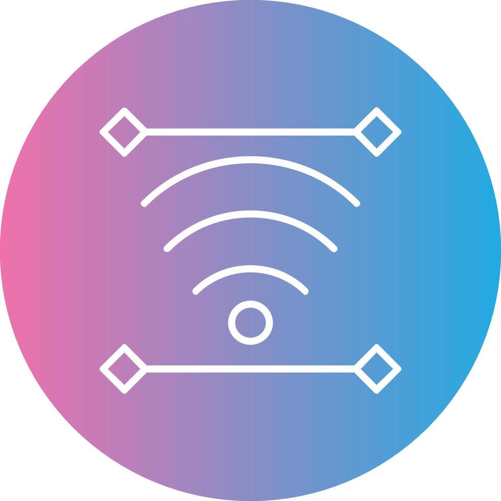 Wireless Line Gradient Circle Icon vector