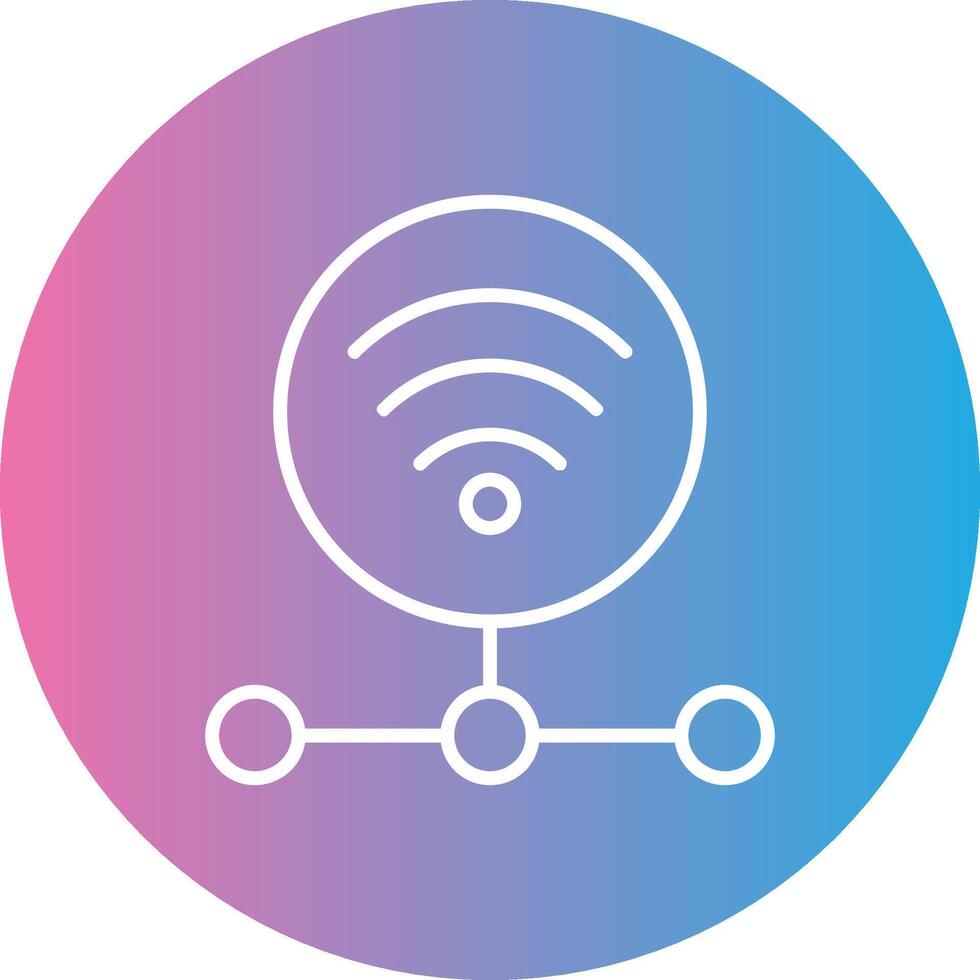 Internet conexión línea degradado circulo icono vector