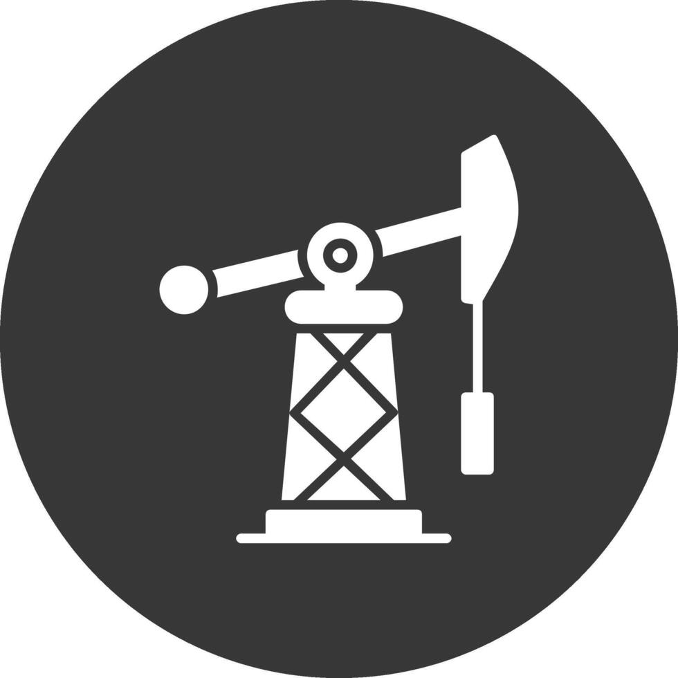 Fossil Fuels Glyph Inverted Icon vector