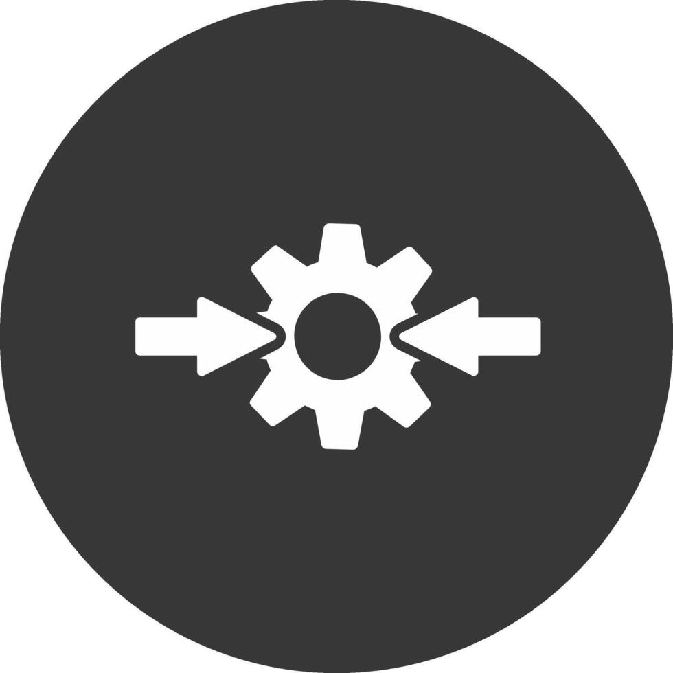 Integeation Glyph Inverted Icon vector