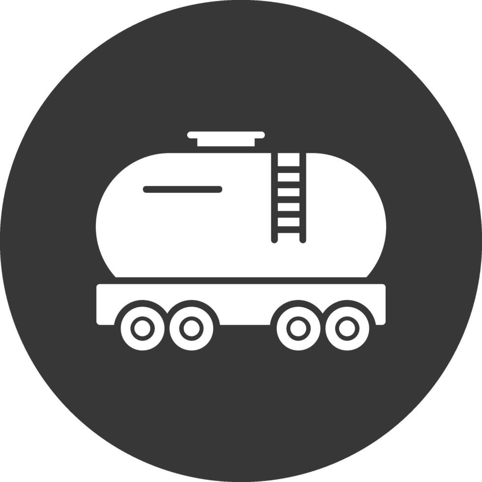 Gas Tank Glyph Inverted Icon vector