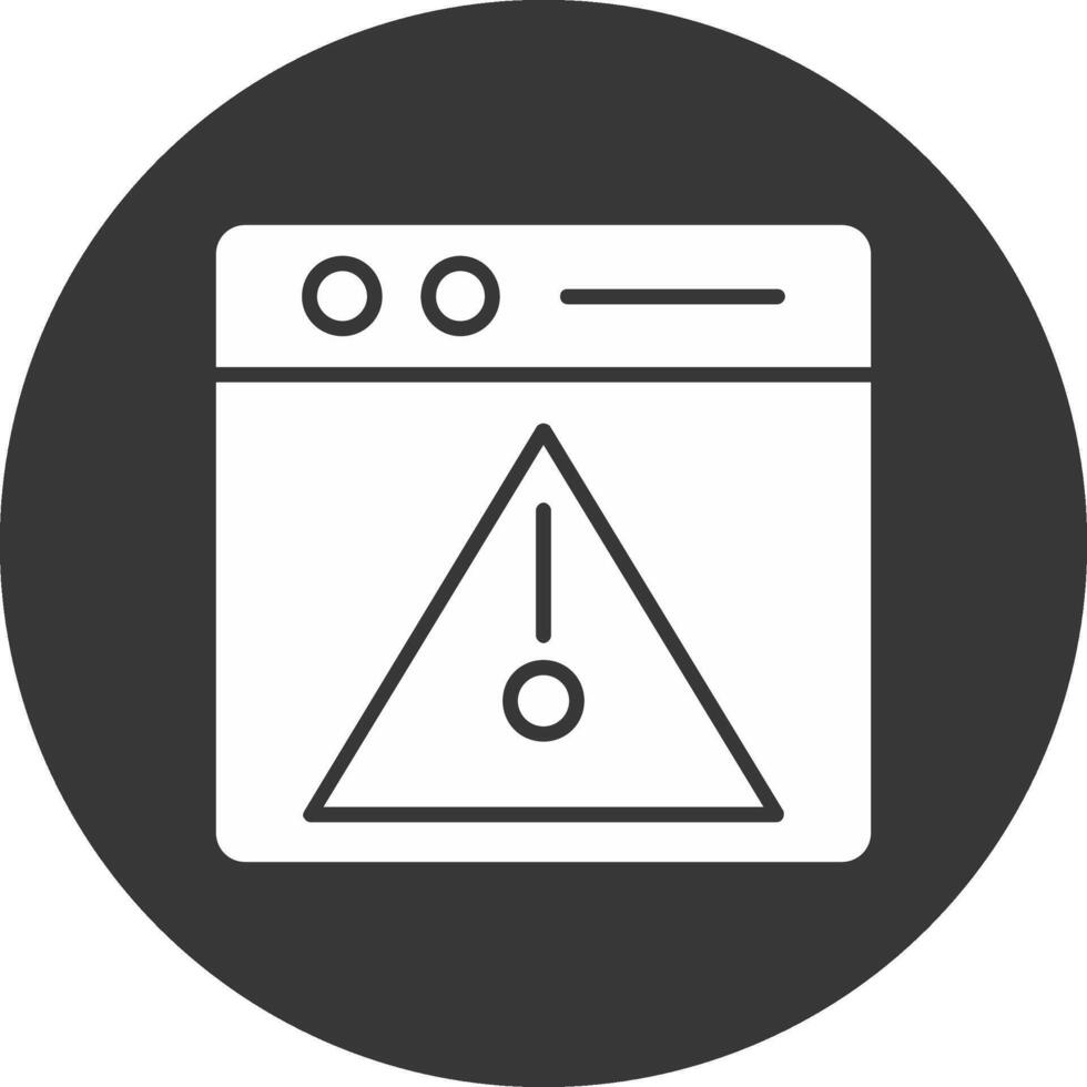 Error Glyph Inverted Icon vector