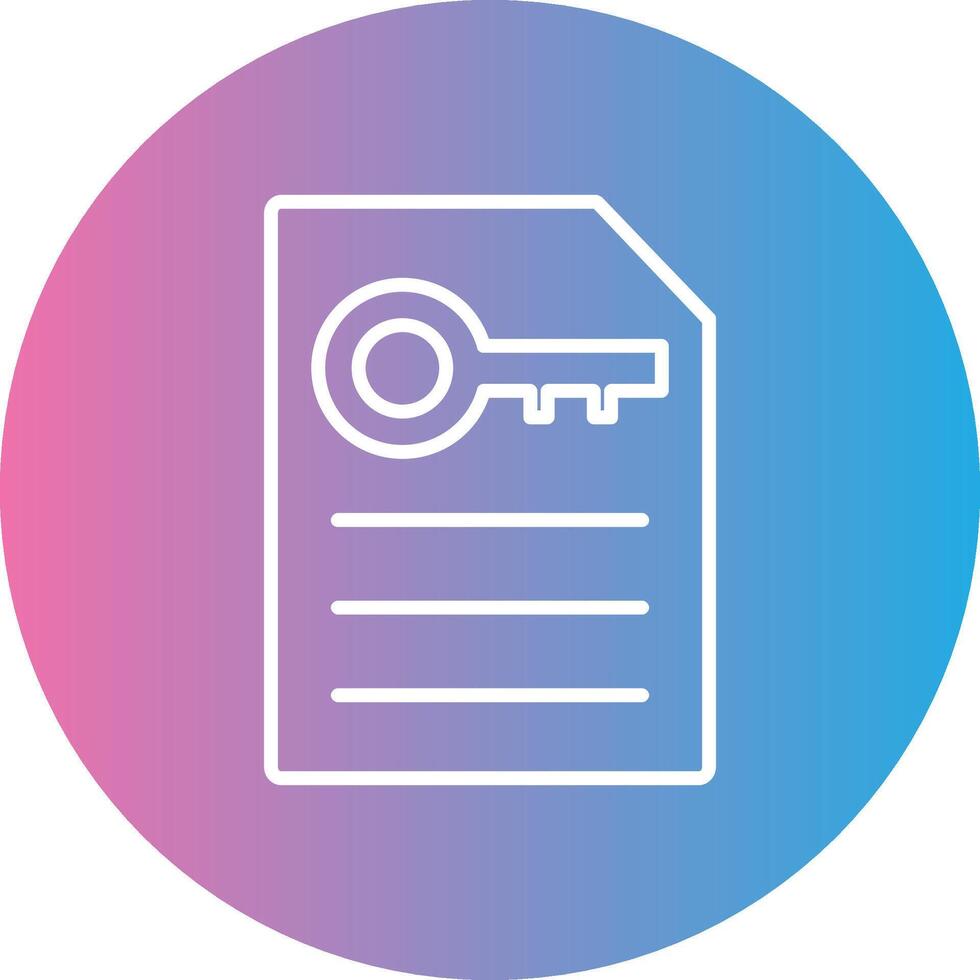 Keyword Generator Line Gradient Circle Icon vector