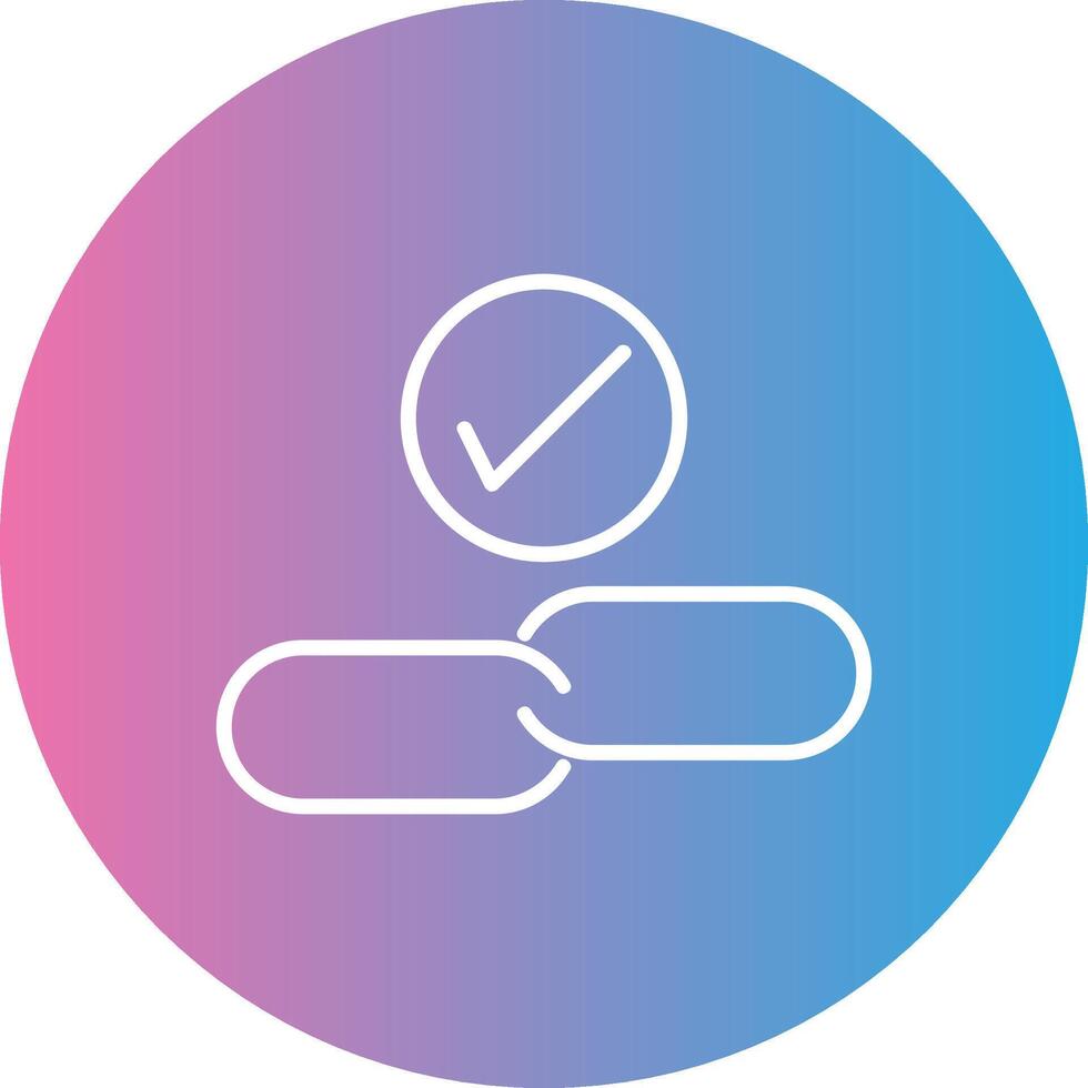 Backlink Checker Line Gradient Circle Icon vector