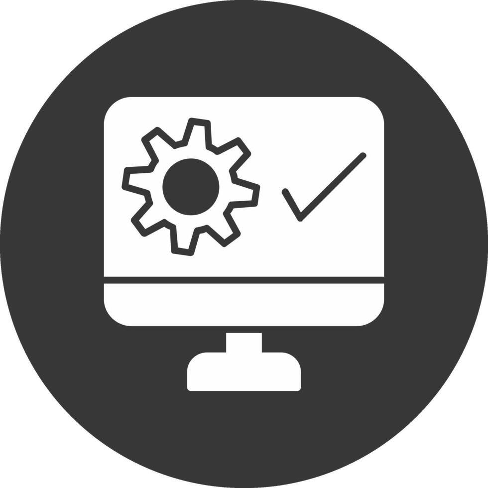 System Glyph Inverted Icon vector