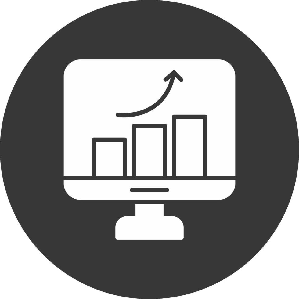 Improvement Glyph Inverted Icon vector