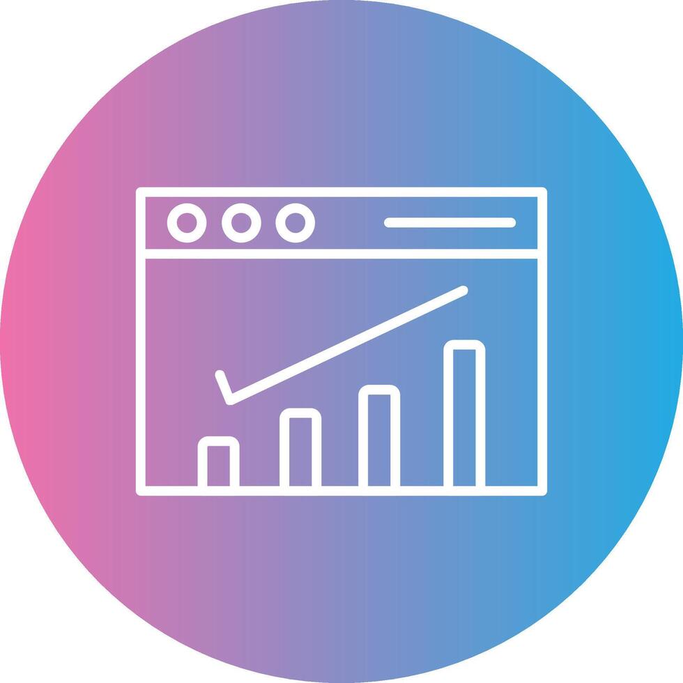 Page rank Checker Line Gradient Circle Icon vector
