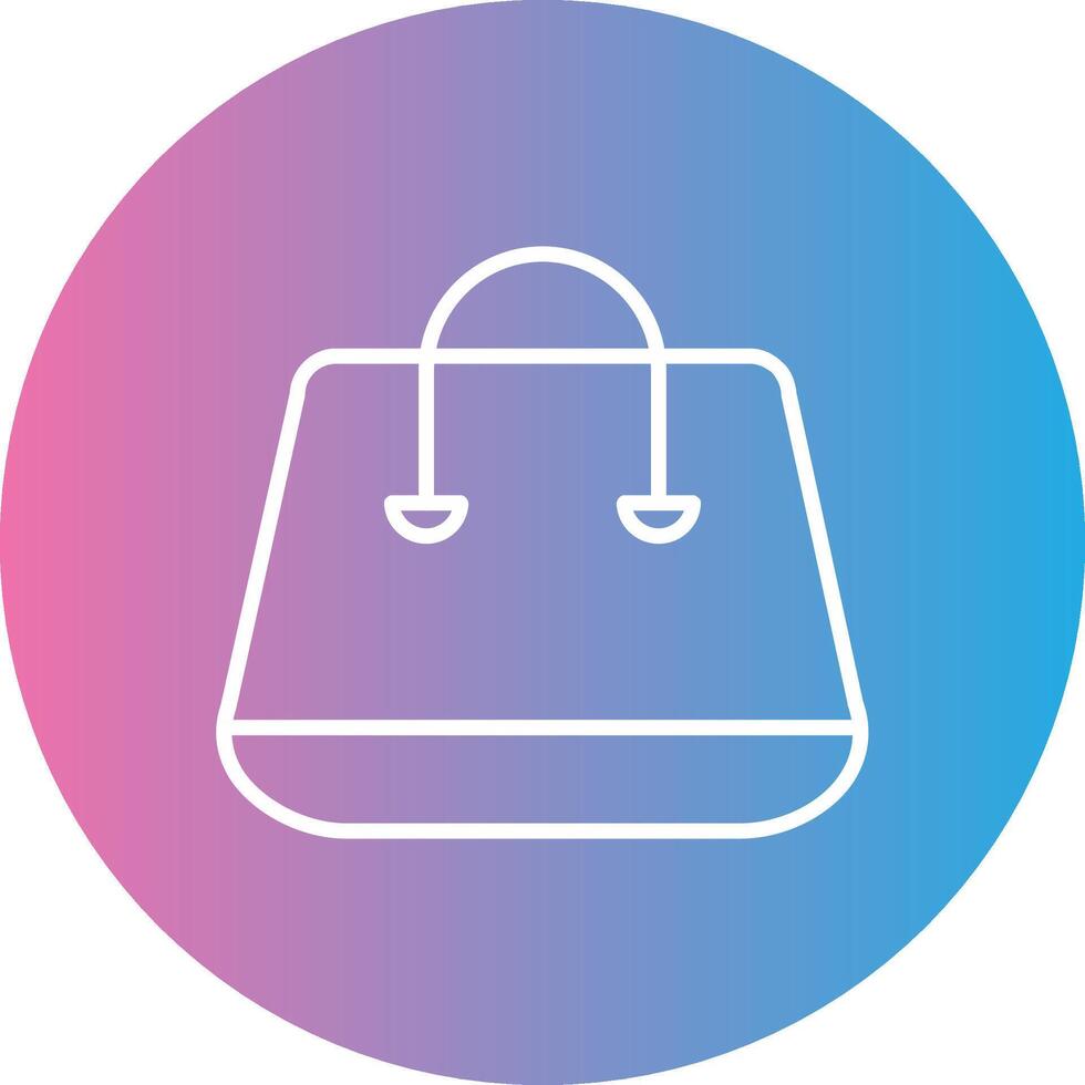 Shopping Bag Line Gradient Circle Icon vector